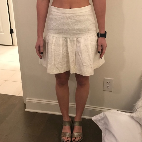 J. Crew Dresses & Skirts - White on white floral skirt